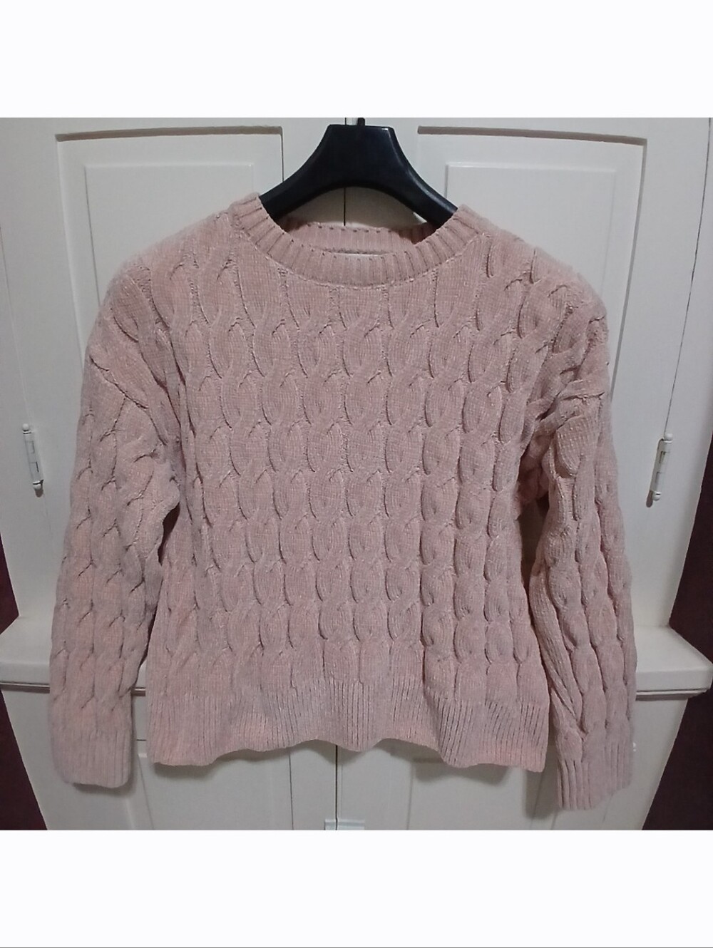 Rachel Zoe Women's Size XL Dusty Pink Cable Knit Sweater Los Angeles New York